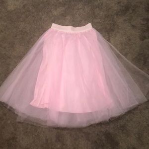Pink Tulle Highwaisted Skirt